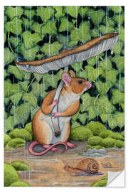 Naklejka na ścianę Spring shower