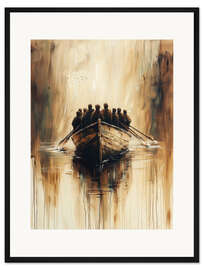 Gerahmter Kunstdruck Segeln mit dem Erlöser