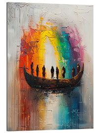 Gallery Print Regenbogen über dem See