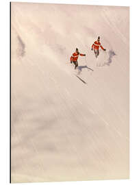 Magnettafel Skifahrer in den 70ern