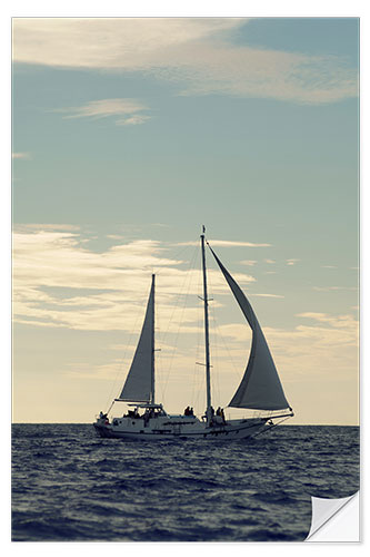 Vinilo para la pared Boat in the Pacific Ocean, Gulf Of Papagayo, Costa Rica