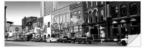 Selvklebende plakat Street scene at dusk, Nashville, Tennessee, USA