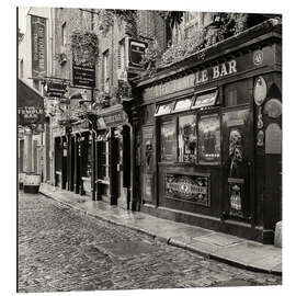 Aluminium print Street with pubs, Temple Bar, Dublin II