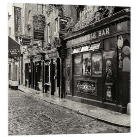 Obraz na PCV Street with pubs, Temple Bar, Dublin II