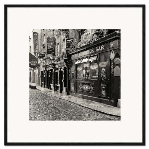 Gerahmter Kunstdruck Straße mit Pubs, Temple Bar, Dublin II