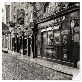 Selvklebende plakat Street with pubs, Temple Bar, Dublin II