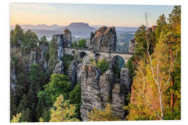 Foam board print Bastei Bridge in autumn