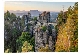 Magnettafel Basteibrücke im Herbst