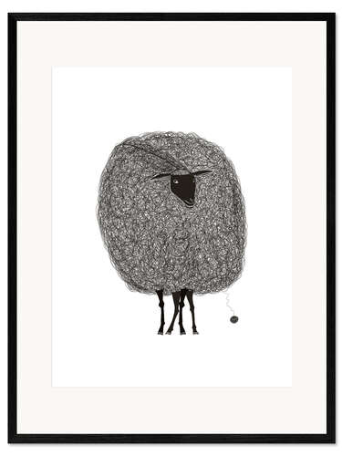 Kehystetty taidepainatus Big Sheep
