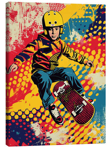 Canvas print Flying Skater Boy