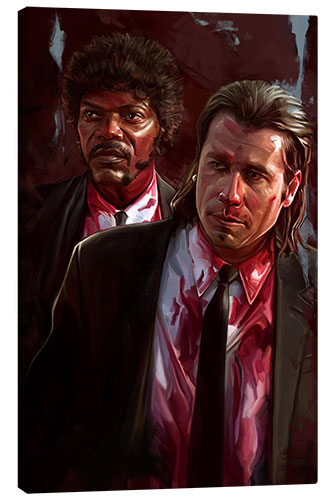 Tableau sur toile Pulp Fiction - Bloody Vincent Vega and Jules Winnfield