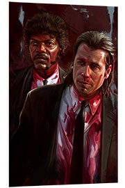 Stampa su PVC Pulp Fiction - Bloody Vincent Vega and Jules Winnfield