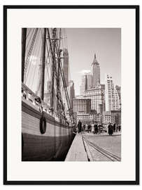 Gerahmter Kunstdruck Fracht des Theoline Schooner Segelschiffs, New York, 1930er