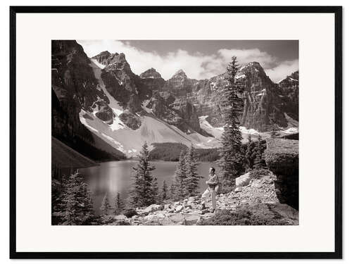 Impression artistique encadrée 1960s at Moraine Lake, Banff National Park, Canada