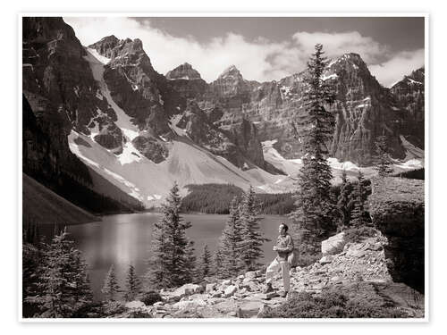 Poster 1960er Jahre am Moraine Lake, Banff National Park, Kanada