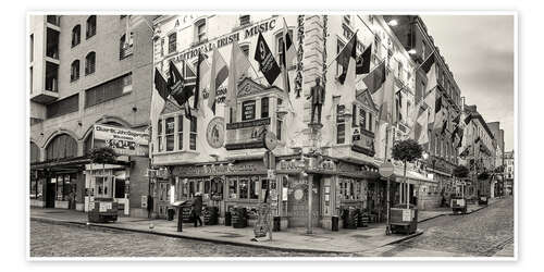 Poster Ansicht einer Bar, Dublin, Irland