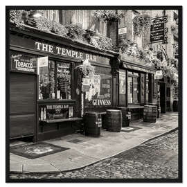 Gerahmter Kunstdruck Straße mit Pubs, Temple Bar, Dublin II
