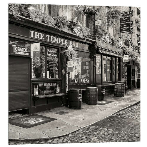 Tableau en plexi-alu Street with pubs, Temple Bar, Dublin II