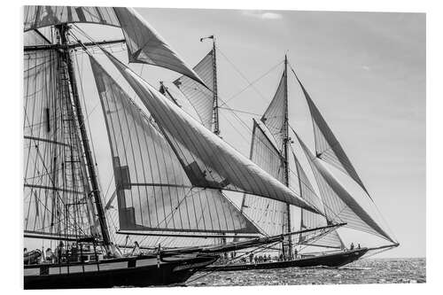 Tableau en PVC Schooner parade of sail, Glouchester, Massachusetts, New England