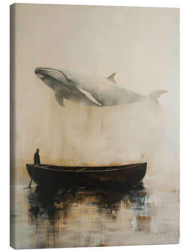 Tableau sur toile Flying Whale