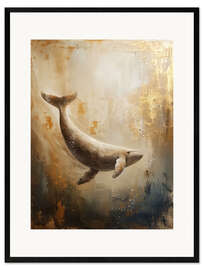 Gerahmter Kunstdruck Blauwal I