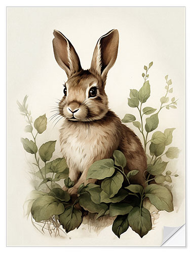 Wall sticker Bunny in the bushes