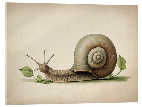 Quadro em acrílico Vintage Snail