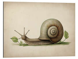 Aluminium print Vintage Snail