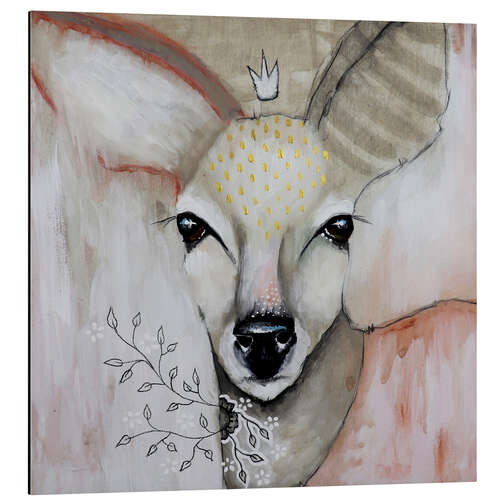 Aluminium print Tranquility deer