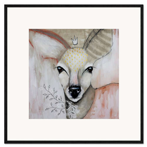 Ingelijste kunstdruk Tranquility deer