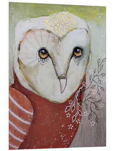 Foam board print Woodland spirit owl