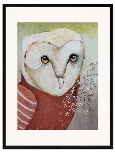 Ingelijste kunstdruk Woodland spirit owl