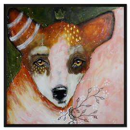 Gerahmter Kunstdruck Schläfriger Fuchs