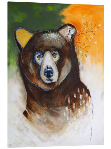 Acrylic print Shy bear