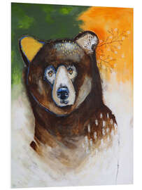 Foam board print Shy bear