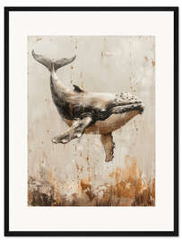 Gerahmter Kunstdruck Blauwal II