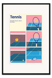 Gerahmter Kunstdruck Tennis Doppelfehler