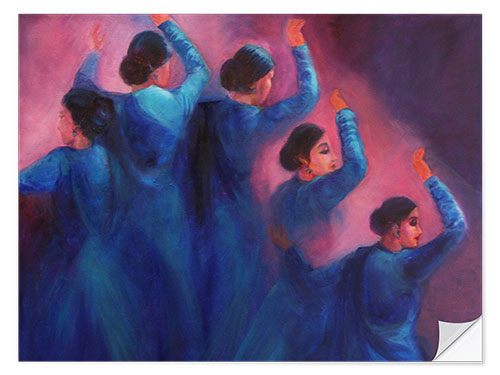 Selvklebende plakat Kathak dancers