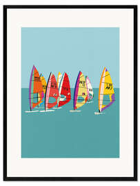 Impresión de arte enmarcada Baltic Sea Windsurfing