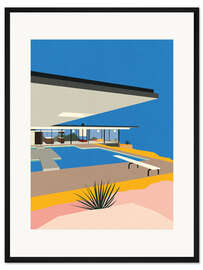 Gerahmter Kunstdruck LA Stahl House