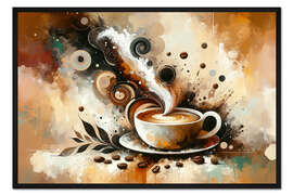 Gerahmter Kunstdruck Duftende Kaffeetasse