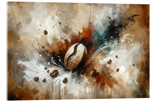 Stampa su vetro acrilico Abstract composition coffee bean