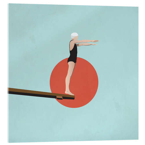 Acrylic print Diving board