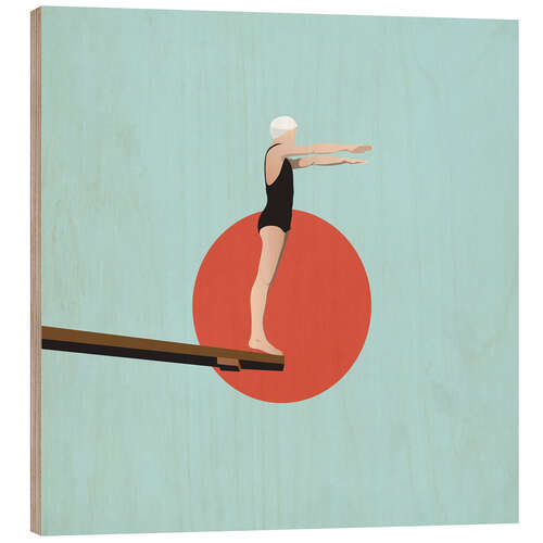 Wood print Diving board