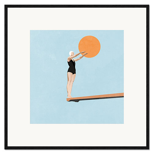 Framed art print Ready to back dive