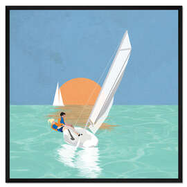 Gerahmter Kunstdruck Go meet the sun