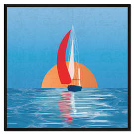 Gerahmter Kunstdruck Mit der Sommerbrise