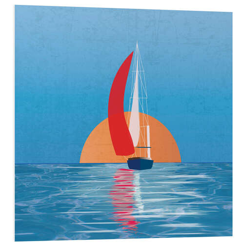 Foam board print Adrift with summer breeze