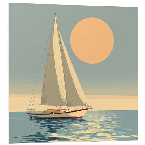 Foam board print Lone sailor