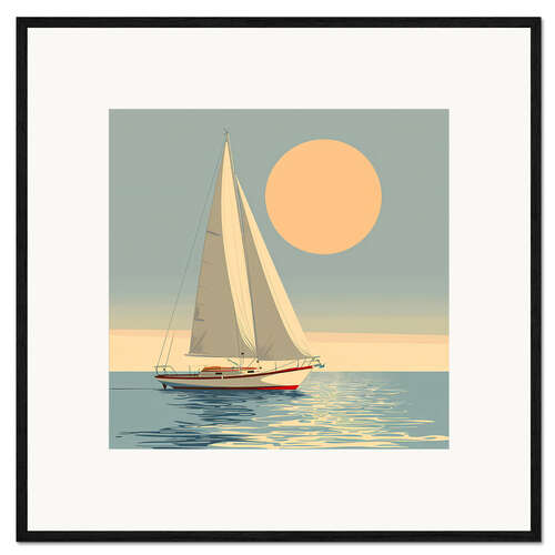 Framed art print Lone sailor